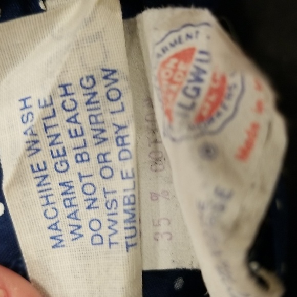 💕H.R.H.💕 Vintage Navy Blue Polka Dot Dress Lace Trim ~ 18 Months - Picture 9 of 10